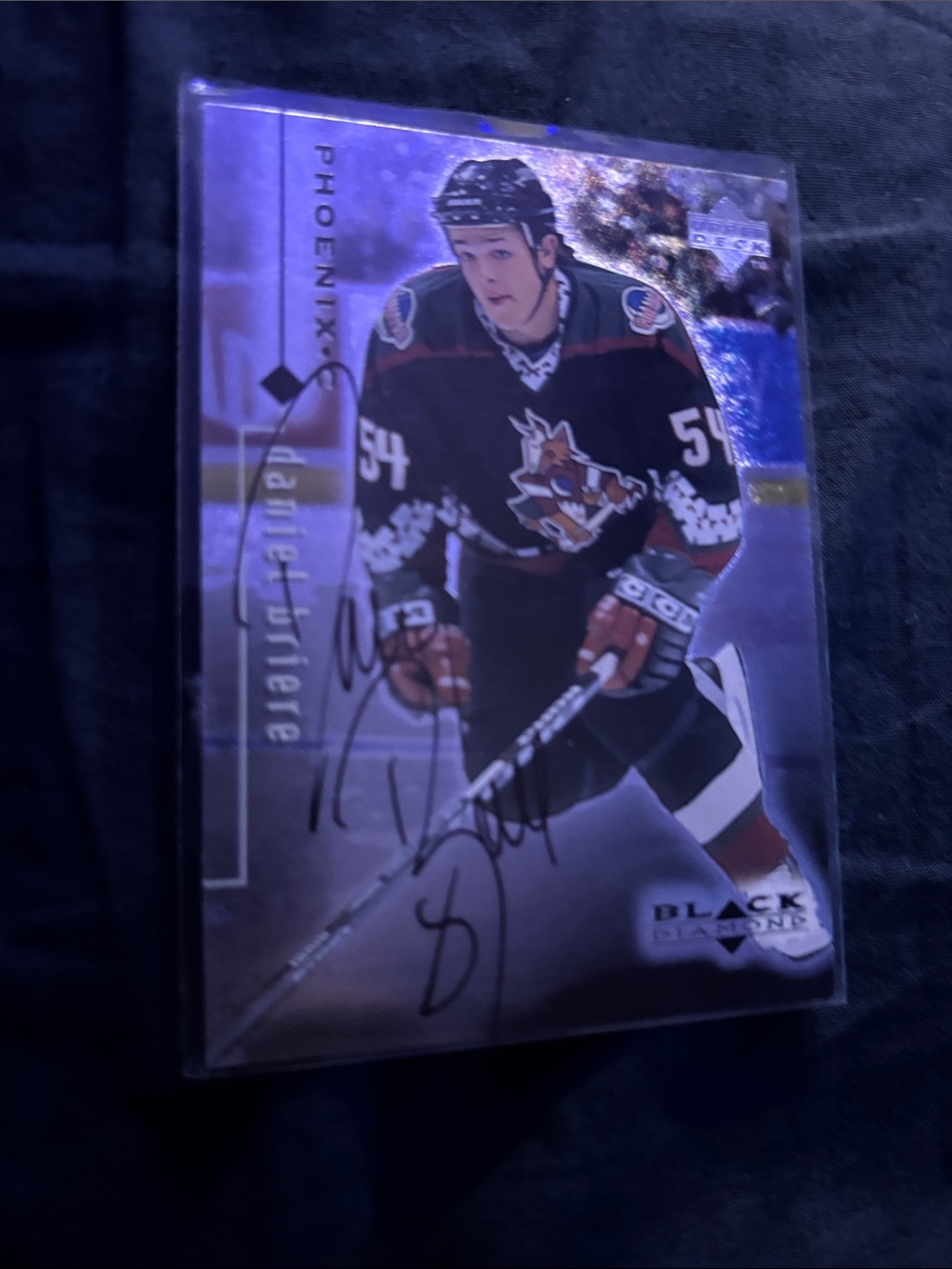Black Diamond Phoenix Coyotes Hockey Card - Black, Purple, Red